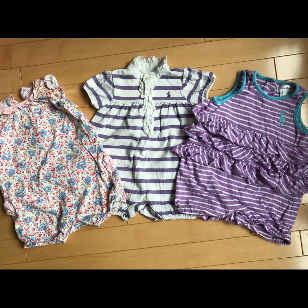 Set of 3 Ralph Lauren Baby Onesies